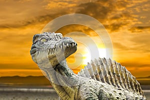 Carnivorous Dinosaur from side.