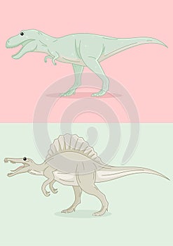 carnivorous type dinosaur vector illustration