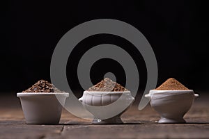 Carob flour still life