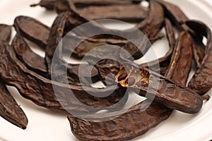 Carob pods and seeds