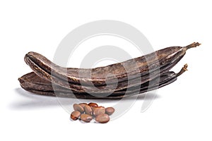 Carobs pod with beans