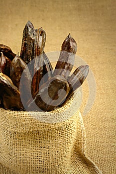 Carobs on Sackcloth
