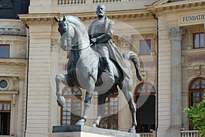 King Carol I on horse statue, Bucharest, Romania