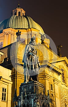 Carol IV statue, king of Bohemia. Prague