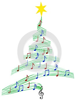 Carol Music Christmas Tree