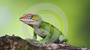 The Carolina Anole Lizard and Its Vibrant Display of Colors. Generative AI