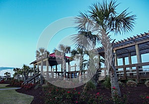 Carolina Beach Boardwalk at Sunset