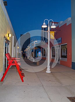 Carolina Beach Boardwalk at Sunset