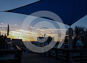 Carolina Beach Boardwalk at Sunset