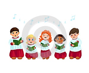 Caroling kids set