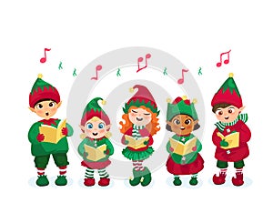 Caroling kids set