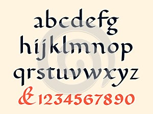 Carolingian Minuscule Alphabet Calligraphy