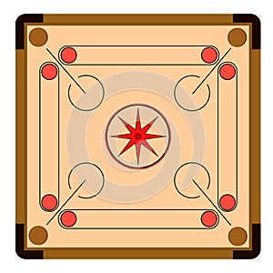 Carom board vector illustration design