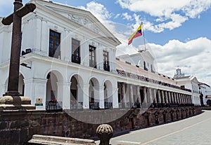 Carondelet Palace, the presidential palace, in the center of Quito, Ecuador Downtown Quito is a UNESCO heritage center