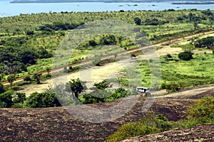 Caroni riverside aerial view, Venezuela South america