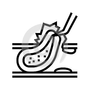 carotid endarterectomy line icon vector illustration