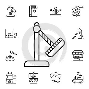 Carousel, amusement ride flat vector icon in amusement pack