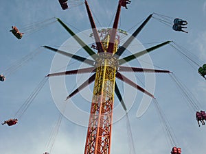 Carousel ferris wheel, fair, tivoli, libori, paderborn, northrhine westfalia, germany