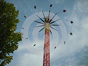 Carousel ferris wheel, fair, tivoli, libori, paderborn, northrhine westfalia, germany