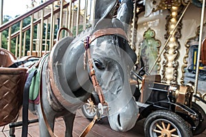 Carousel figure closeup donkey