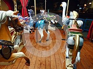 carousel horse and horses