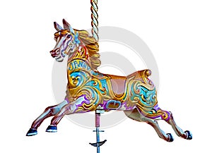 Carousel horses photo