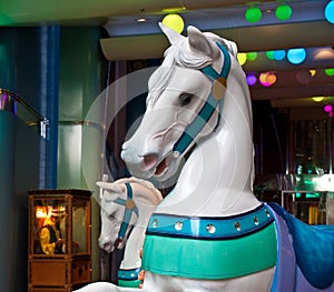 Carousel Horses at an Arcade