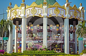 Carousel. Horses on a carnival in bangkok siam