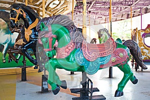 Carousel Horses at Siam park city