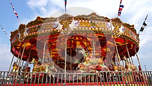 Carousel Merry go round roundabout with social distancing screens