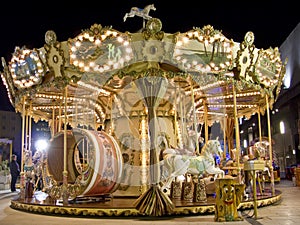 Carousel at night