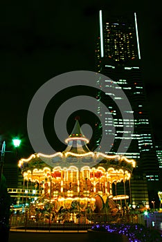 Carousel at night