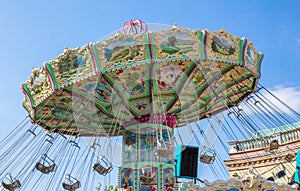 Carousel in the Prater park in Vienna