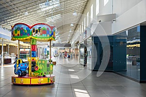 Carousel ride for kids at the mall