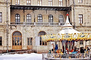 carousel Sankt-Petersburg Sankt-Petersburg Sankt-Petersburg architecture palace windows winter snow