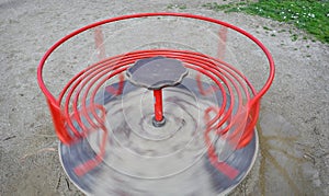 Carousel spinning round