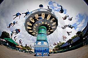 Carousel in theme park