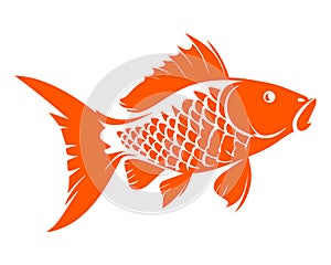 Carp fish illustration. Generated AI.
