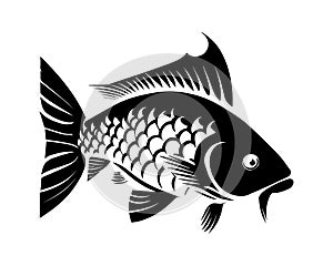Carp fish illustration. Generated AI.