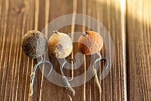 Carp Hook Boilies - Fishing Bait close up