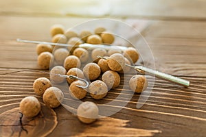 Carp Hook Boilies .Fishing Bait close up