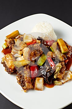 Carp in sweet and sour sauce. Asian food. Asian cuisine.