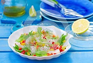 Carpaccio from a cod in Portuguese