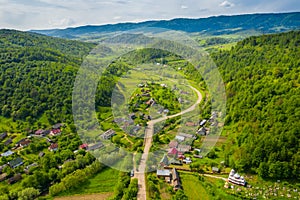 Carpathian gorge in the mountains.