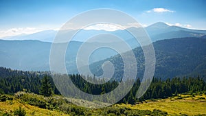 carpathian mountain landscape in summer