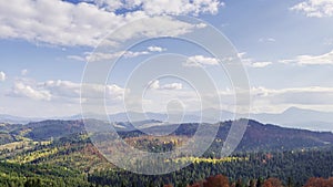 Carpathian mountains landscape autumn, mount Hoverla or Goverla, Ukraine.