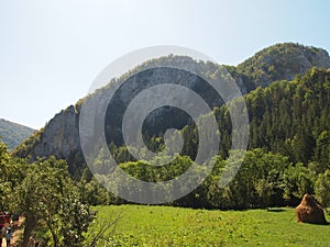 Carpathian mountains landscape in Romania