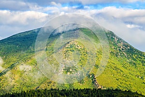 Carpathian mountains landscape, view the Petros mount, Ukraine.