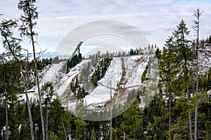 Carpathian mountains in winter snow