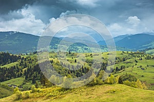 Carpathian spring landscape